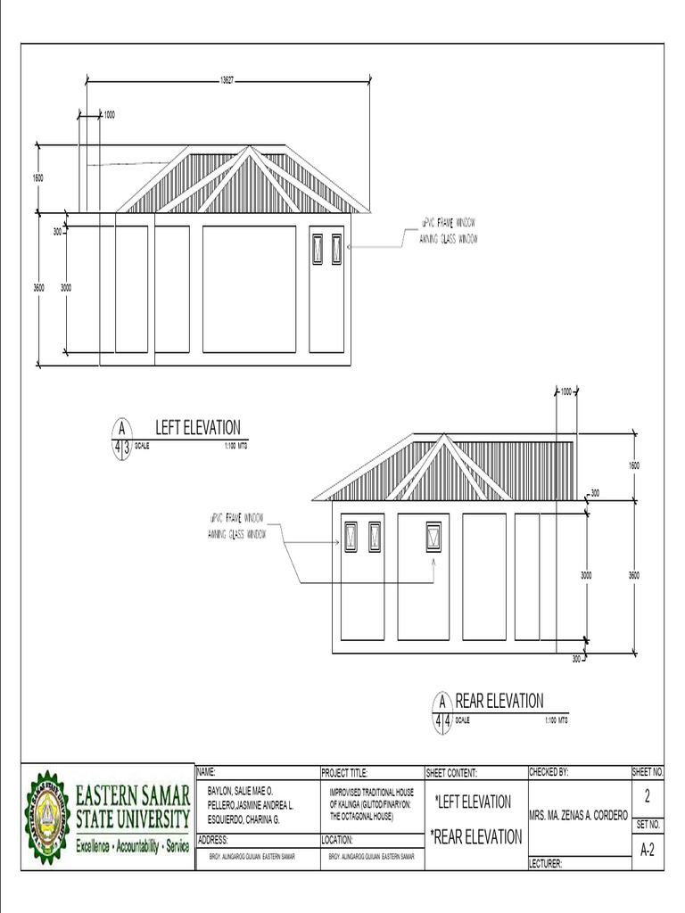 Kalinga Octagonal House Elevations | PDF
