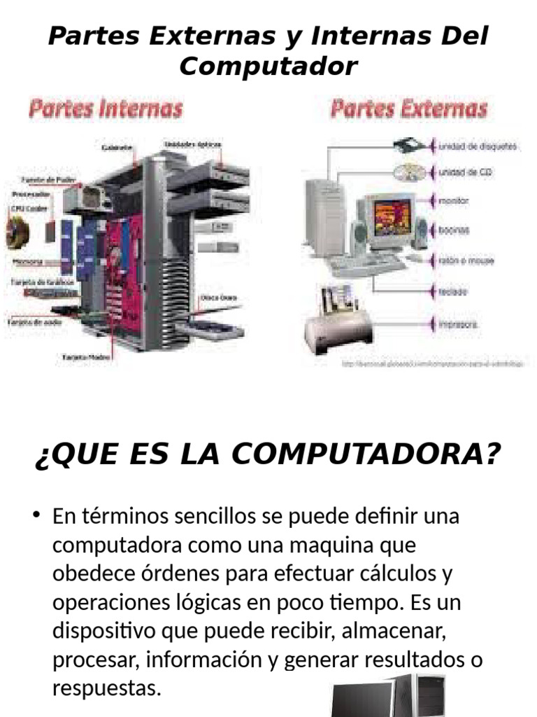 Partes Externas e Internas de La Computadora-1 | PDF | Disco duro ...