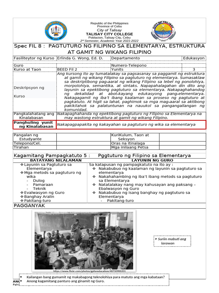 Spec Fil8 Module 5 - 2022 | PDF