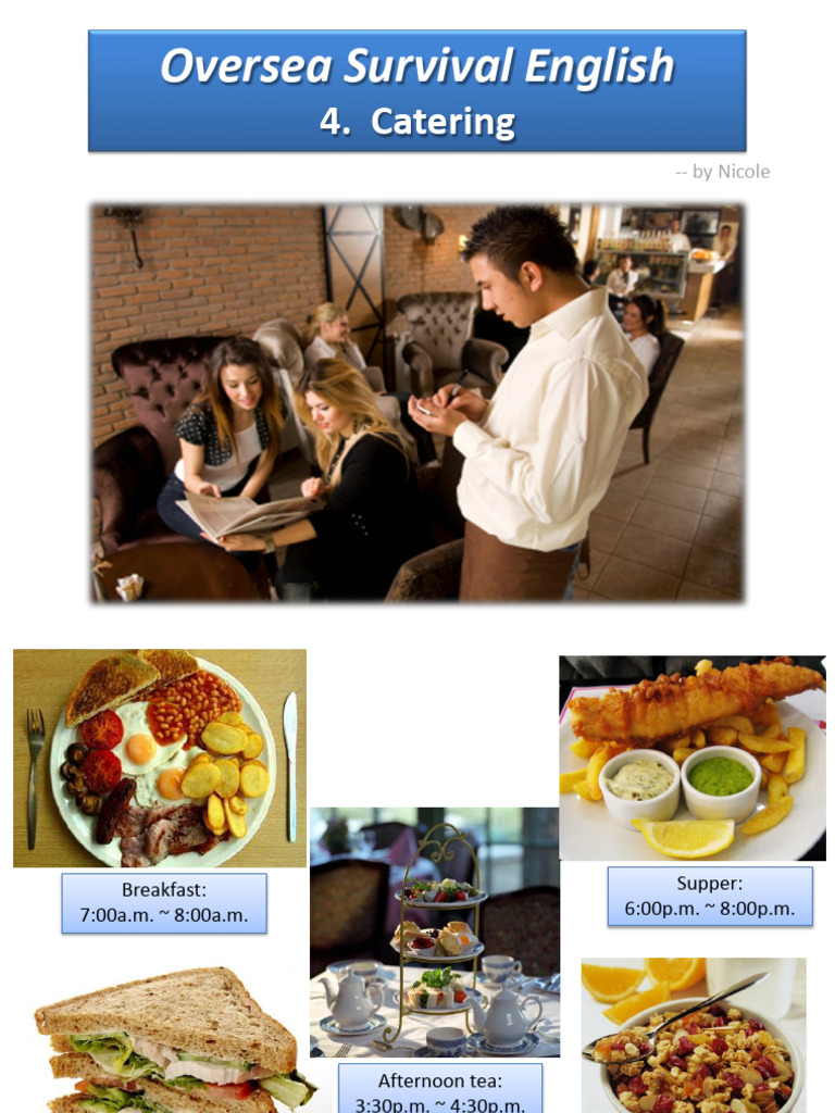 Catering and Dining Dialogues Guide | PDF | Lunch | Western Cuisine