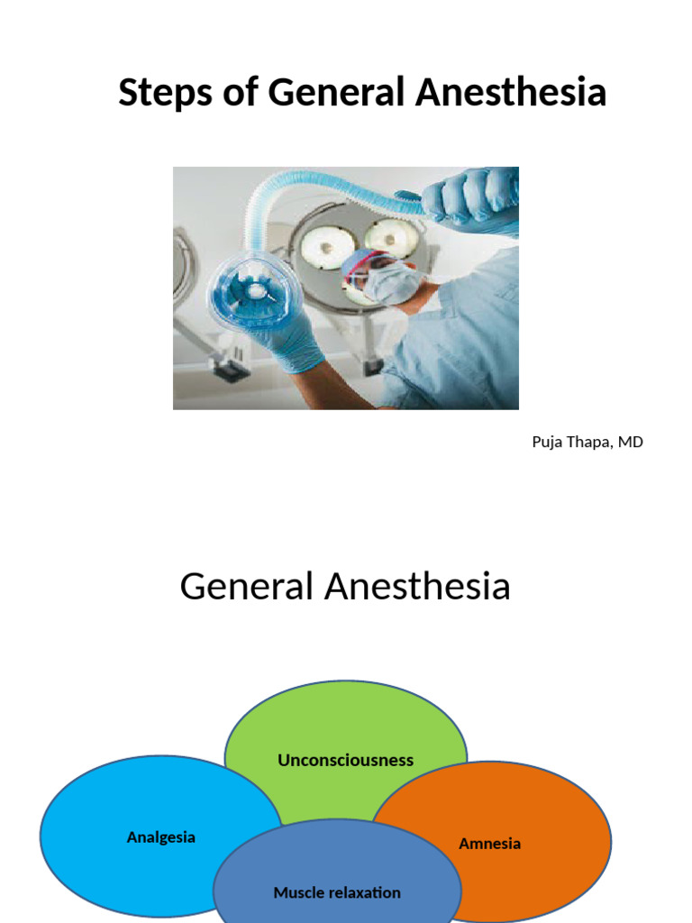 Steps of General Anesthesia Explained | PDF