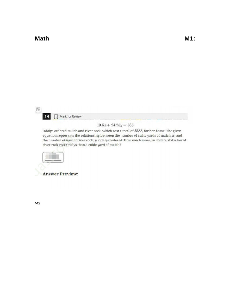Math M1 | PDF