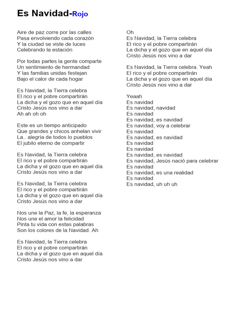 Es Navidad | PDF | Navidad | Amor