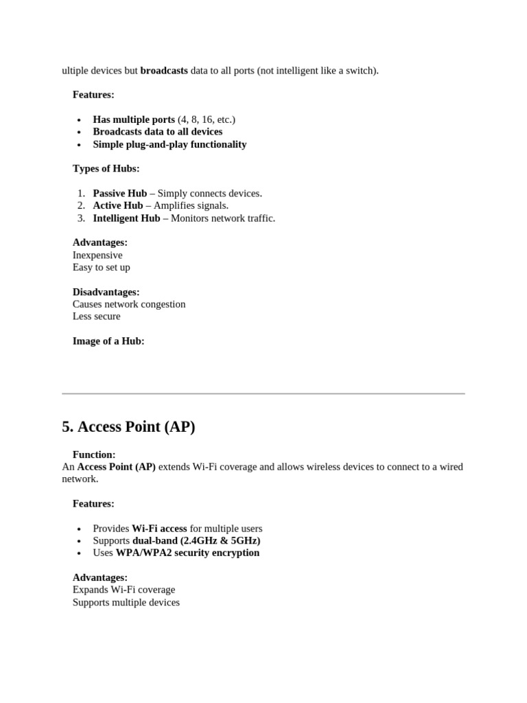 Overview of Essential Network Devices | PDF