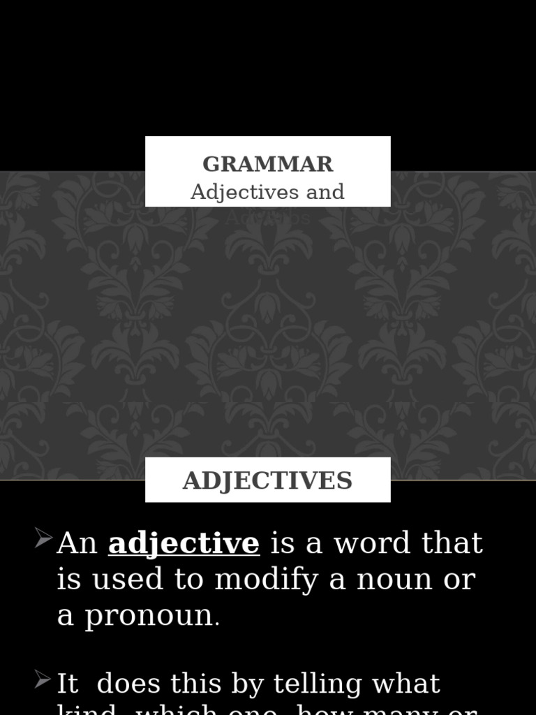 REVIEW ON ADJECTIVES AND ADVERBS PPT | PDF | Adverb | Adjective