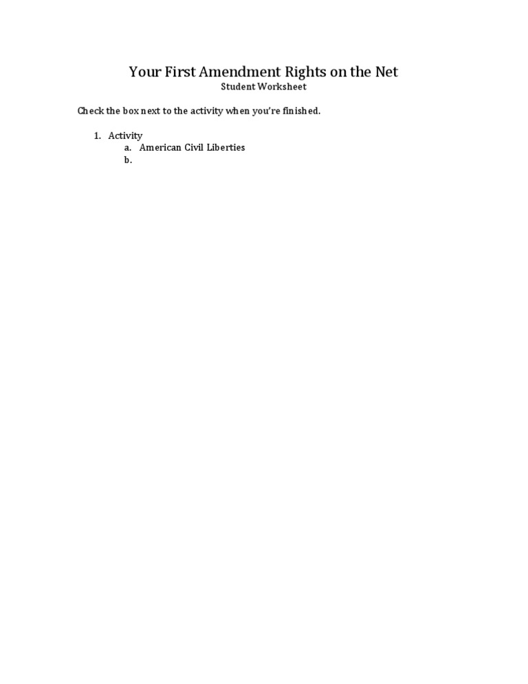 Understanding First Amendment Rights Online | PDF