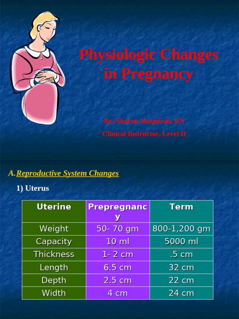 Physiologic Changes During Pregnancy | PDF | Pregnancy | Uterus