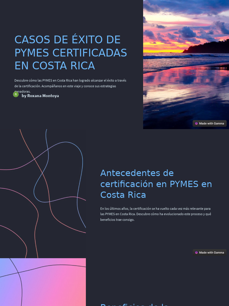 Éxitos de PYMES Certificadas en Costa Rica | PDF | Pequeñas y medianas ...