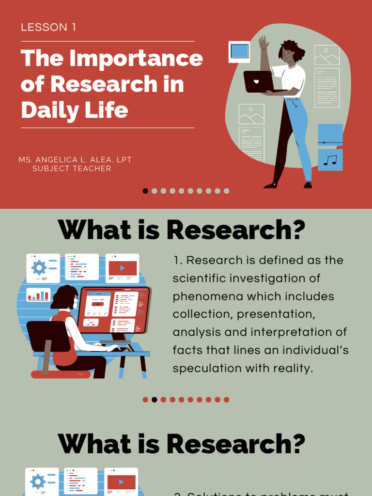 1 Importance of Research | PDF | Inquiry | Knowledge