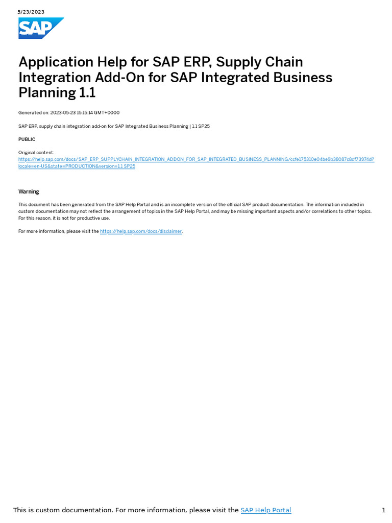 SAP ERP Supply Chain Integration Guide | PDF | Information Technology ...