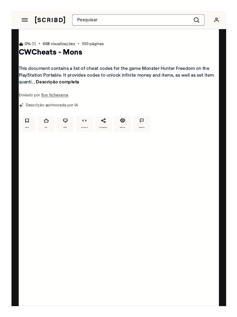 CWCheats+-+Mons+ - +PDF+ - +nature 1741502978429 | PDF | Video Game ...
