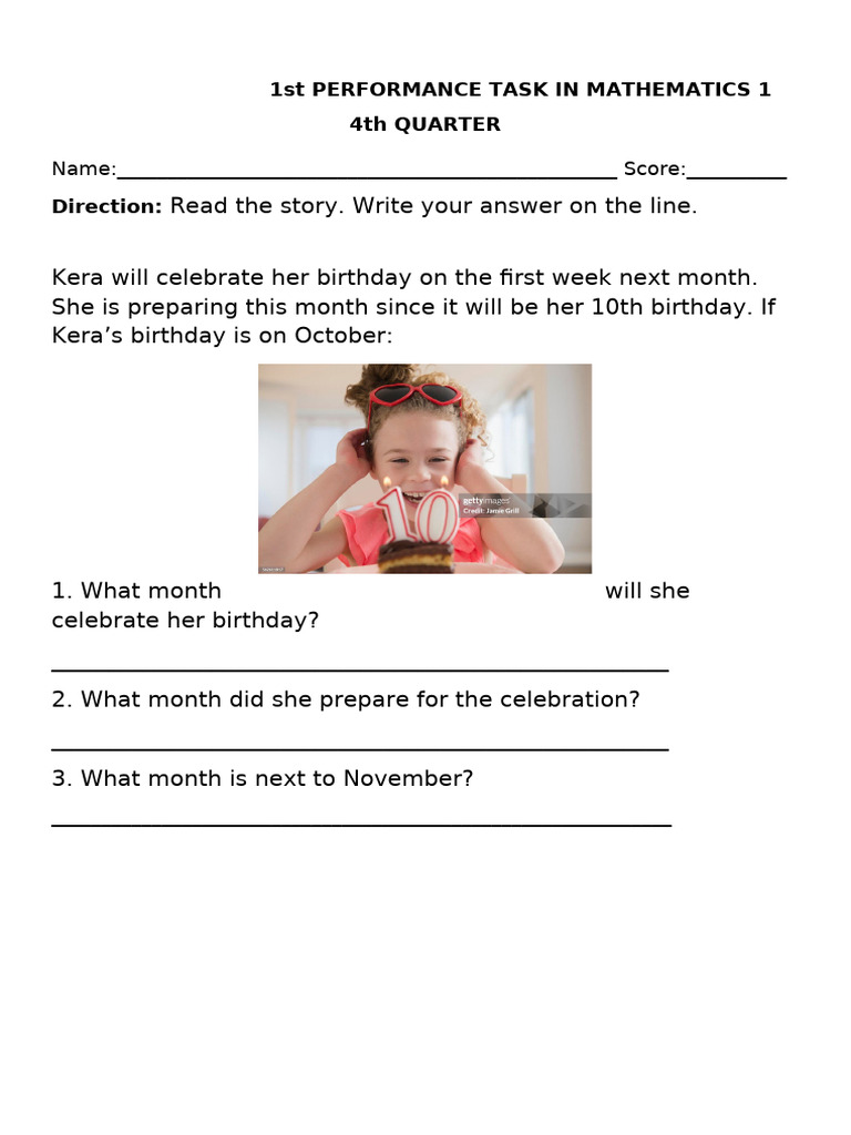1st Performance Task In Mathematics Pdf