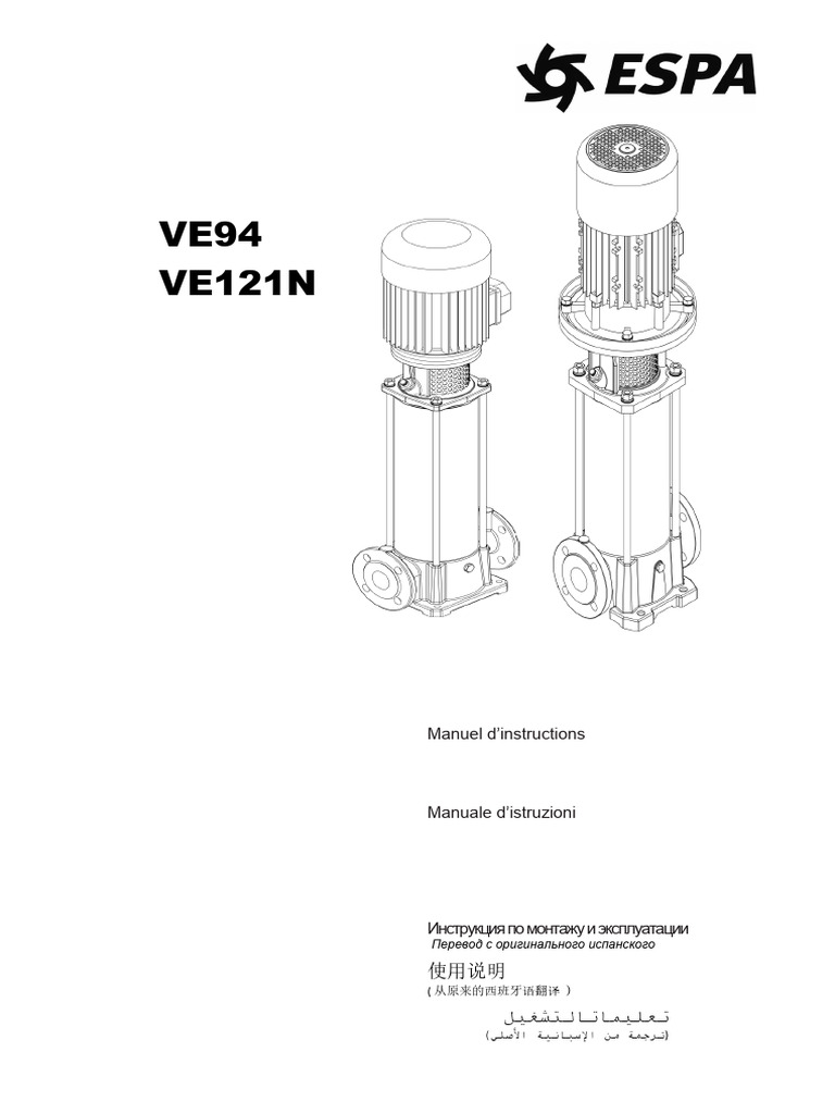 instruction-manual-espa-ve | PDF | Agua | Gases