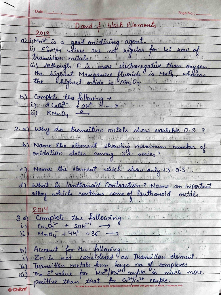 Class XII Chem Assignment - 3 (ch-4) | PDF