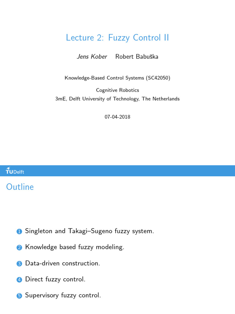 180214 Lecture 2 Fuzzy Control II | PDF | Least Squares | Parameter ...