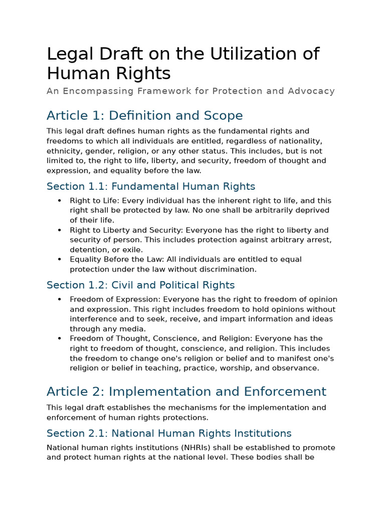 Framework for Human Rights Protection | PDF | Human Rights | Social ...