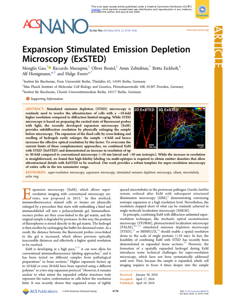 ExSTED Microscopy: Enhanced Resolution Techniques | PDF | Microscopy ...
