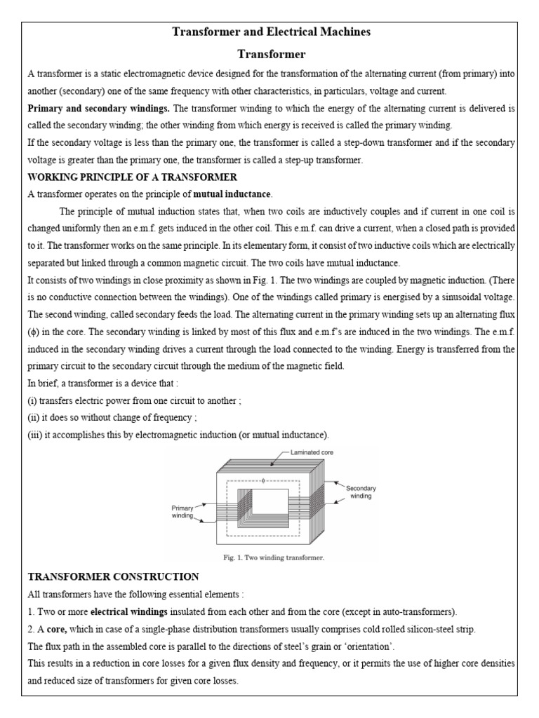 Understanding Transformers and Their Operation | PDF | Electric Motor ...