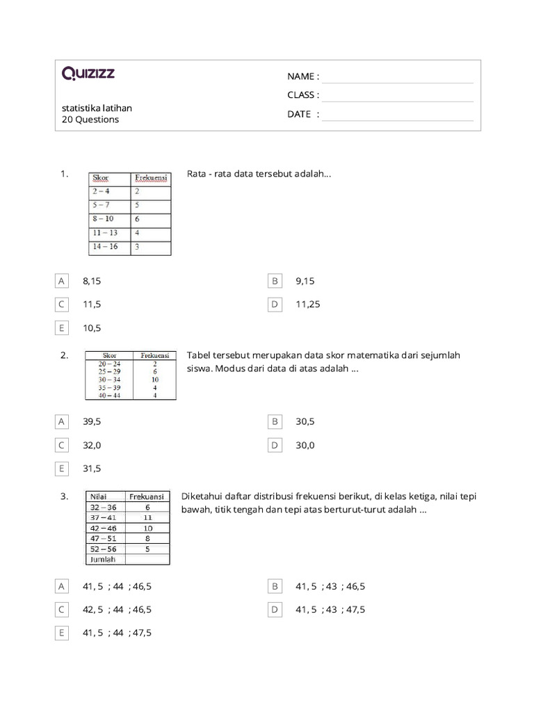 Simpangan Rata-rata Data Statistika | PDF