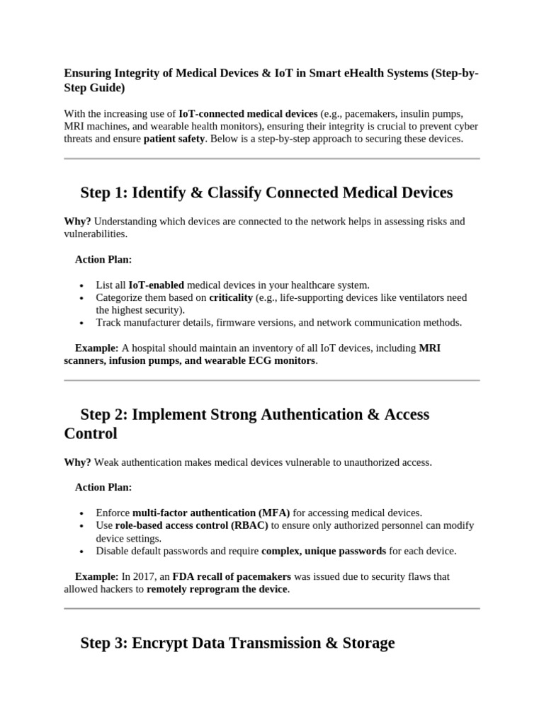 Securing Medical Devices: Step-by-Step Guide | PDF | Computer Security ...