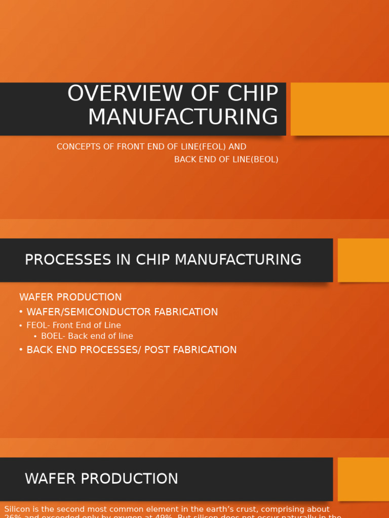Semiconductor Manufacturing Overview | PDF | Semiconductor Device ...