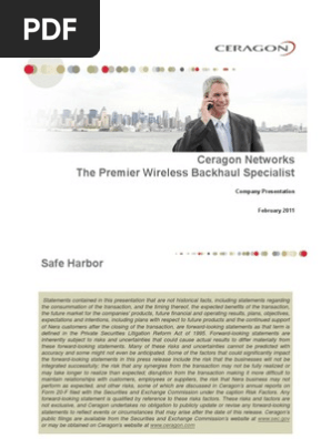 Ceragon - Company and Portfolio Presentation