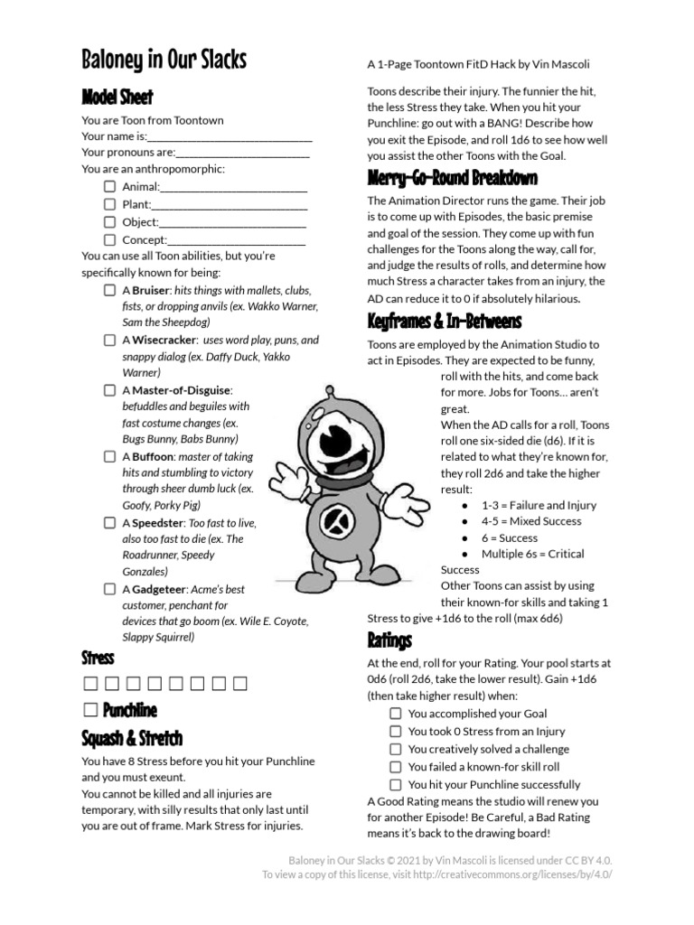 Baloney in Our Slacks | PDF | Animation | Cartooning