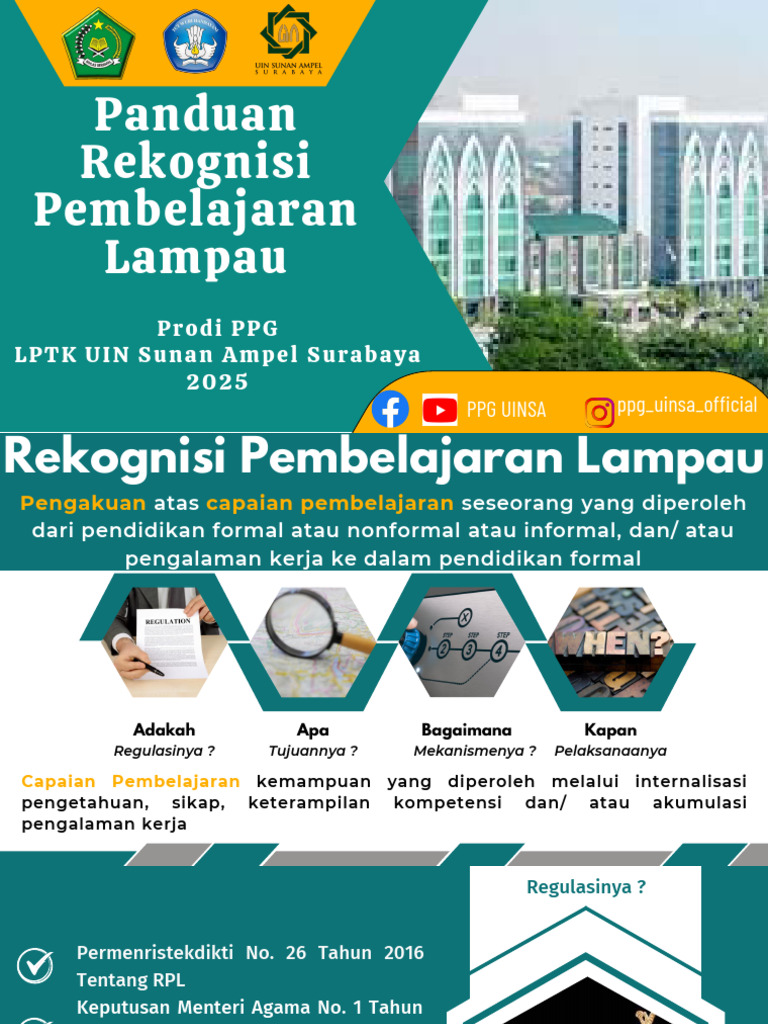 Panduan RPL PPG Kemenag 2025 | PDF