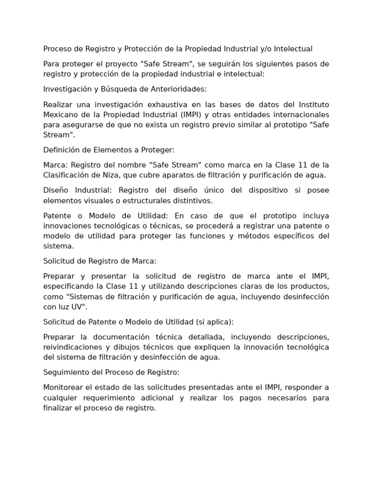 Registro de Propiedad Intelectual para Safe Stream | PDF
