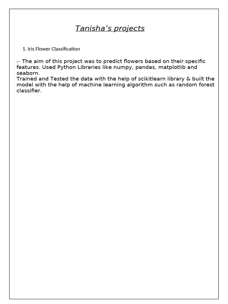 Iris Flower Classification Project | PDF