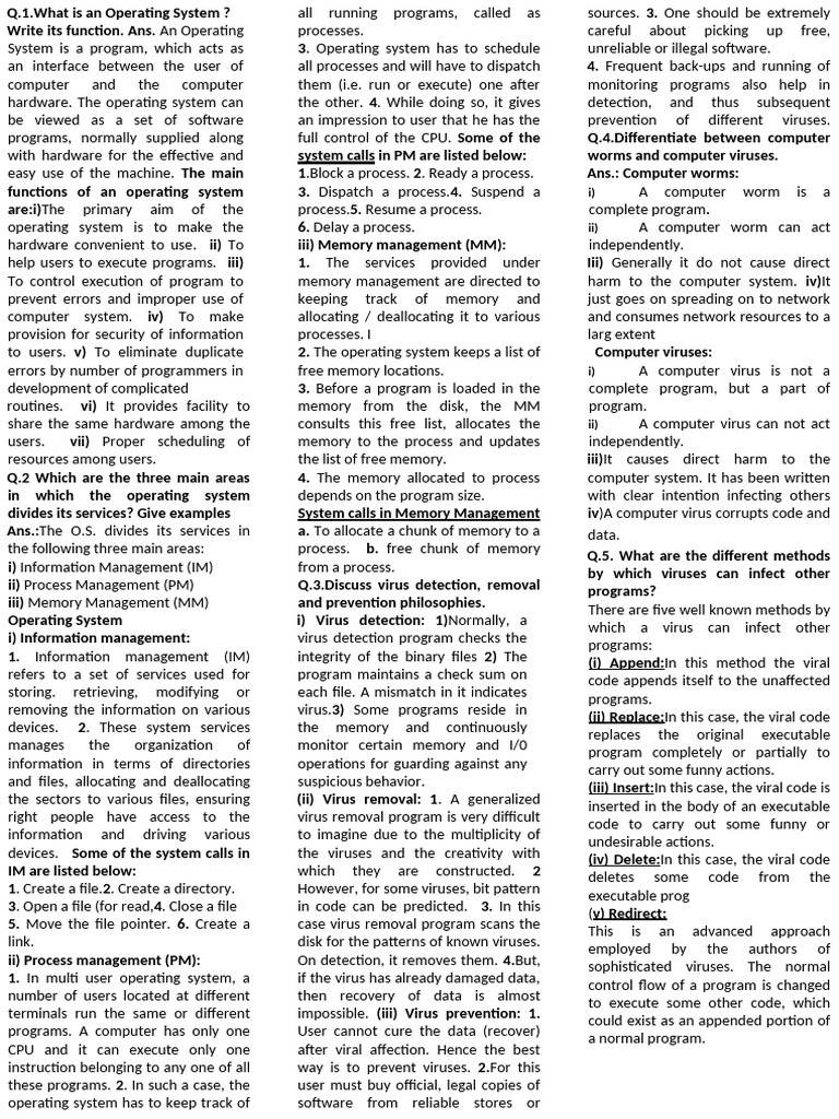 operating system with gui topics | PDF | Operating System | Computer Virus