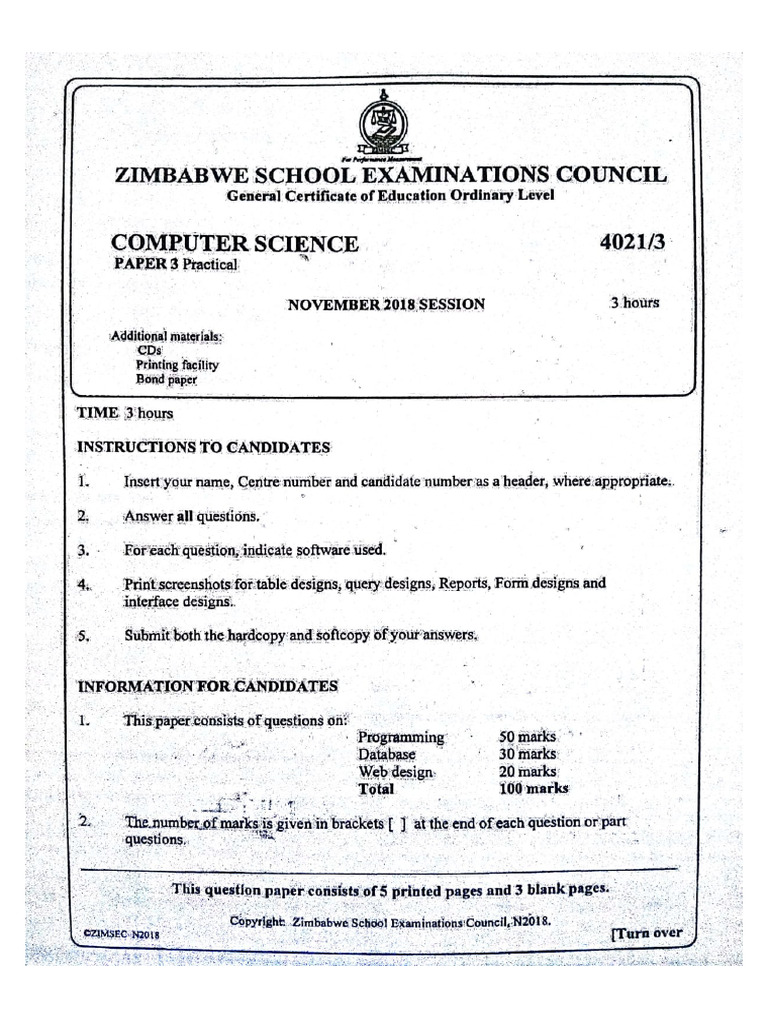 4021 Zimsec P3 | PDF