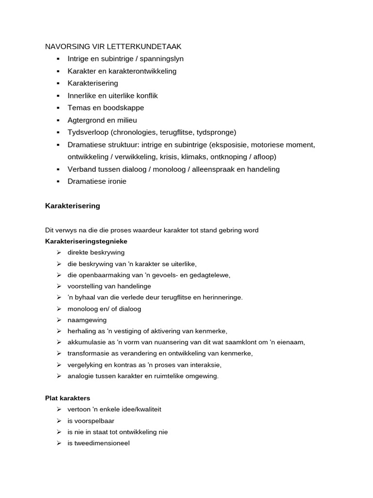 Moontlike Navorsing Vir Die Letterkundetaak | PDF