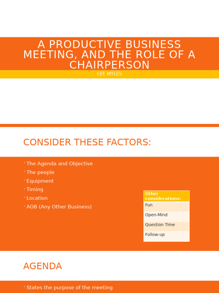 Effective Business Meeting Strategies | PDF