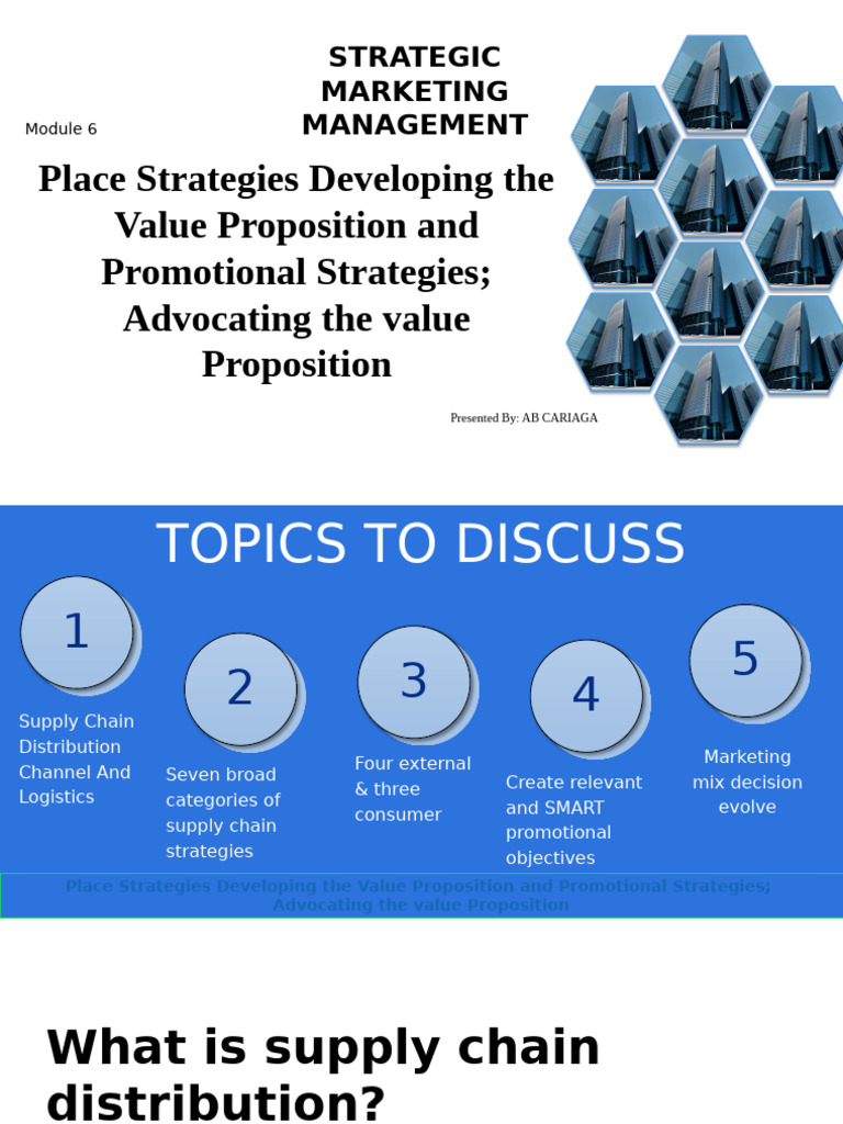 Place Strategies Developing The Value Proposition and Promotional ...