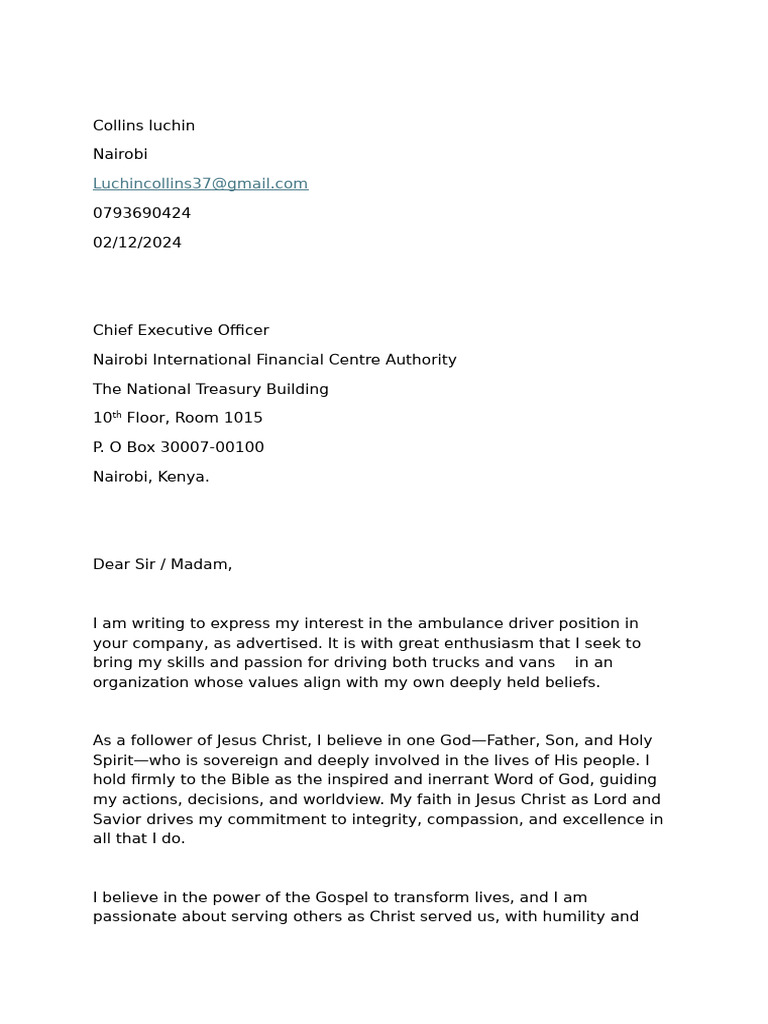 cover letter R. | PDF