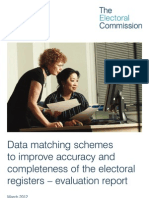 Data Matching Pilot Evaluation