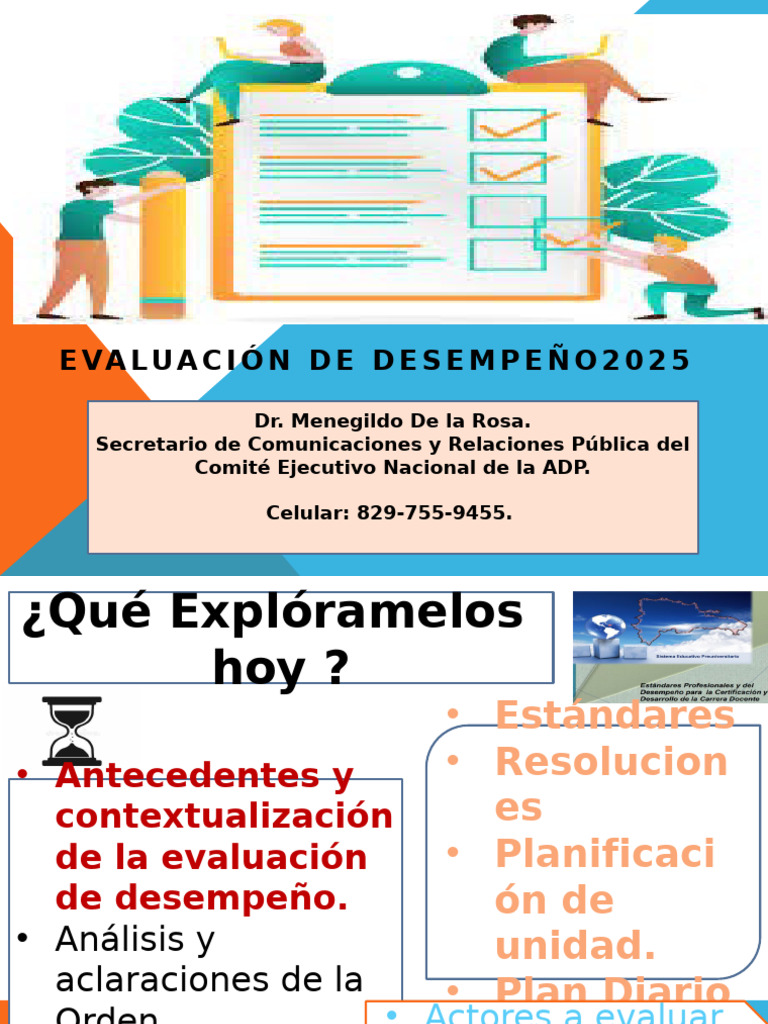 Evaluacion Del Desempeño Docente 2025 | PDF | Evaluación | Aprendizaje