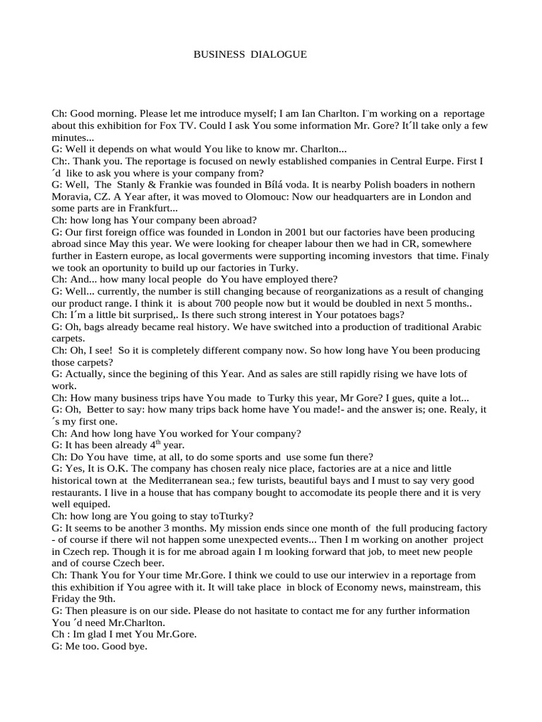 BUSINESS DIALOGUE(ch_g) | PDF