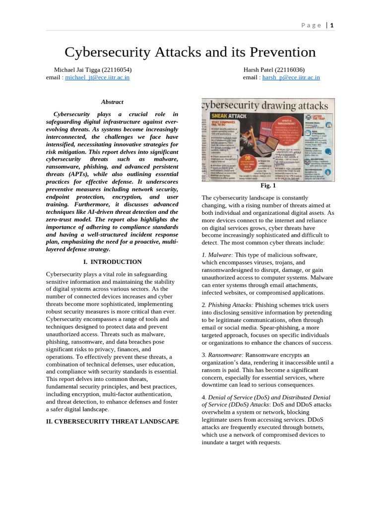 Cybersecurity Threats and Prevention Strategies | PDF | Security ...