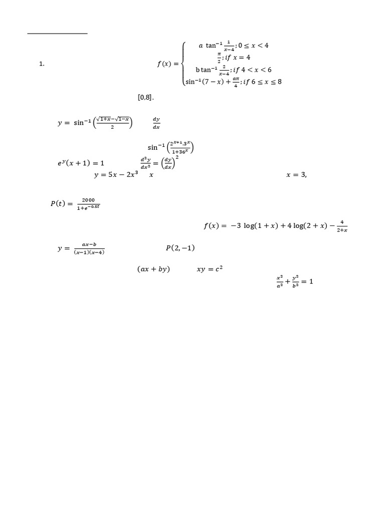 Calculus Practice Questions and Solutions | PDF