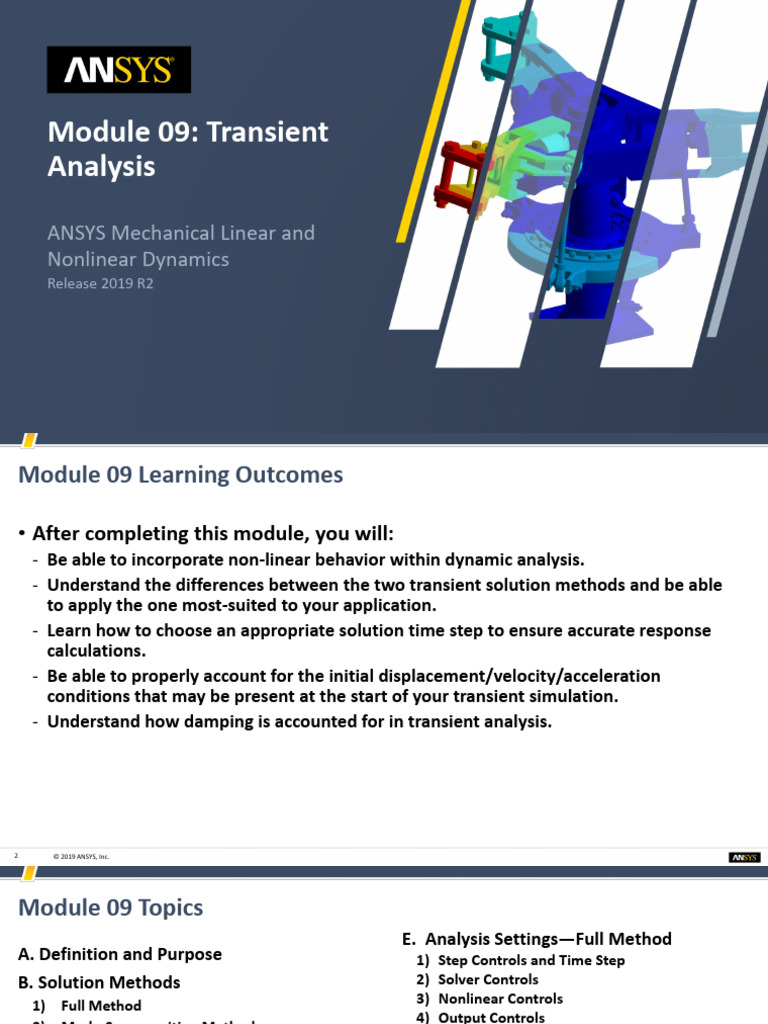 Transient Dynamic Analysis in ANSYS | PDF | Normal Mode | Damping