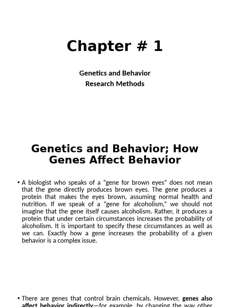 Chapter # 1 | PDF | Brain | Genetics