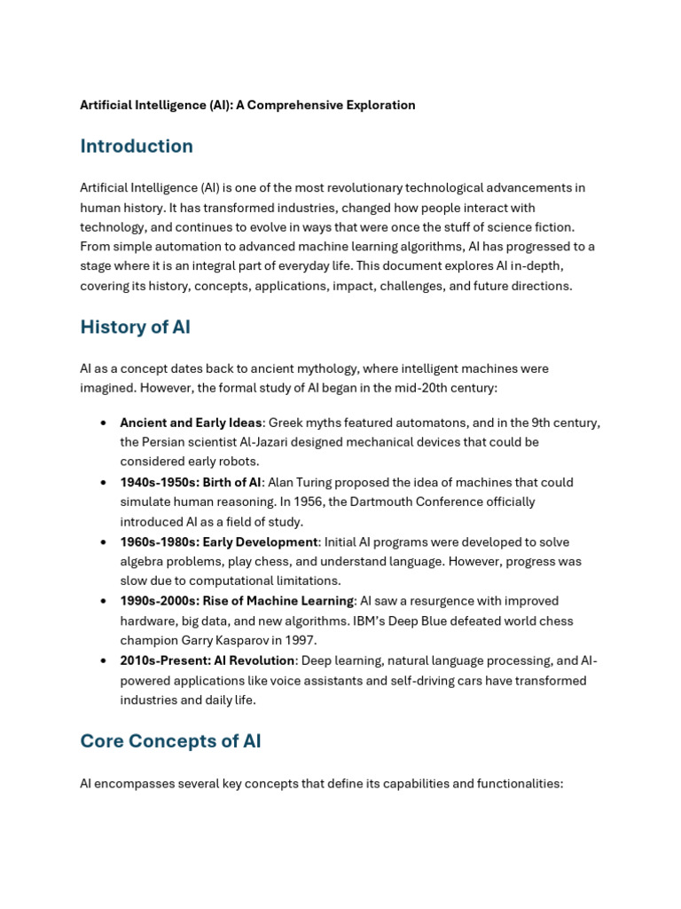Exploring AI: Concepts and Applications | PDF | Artificial Intelligence ...