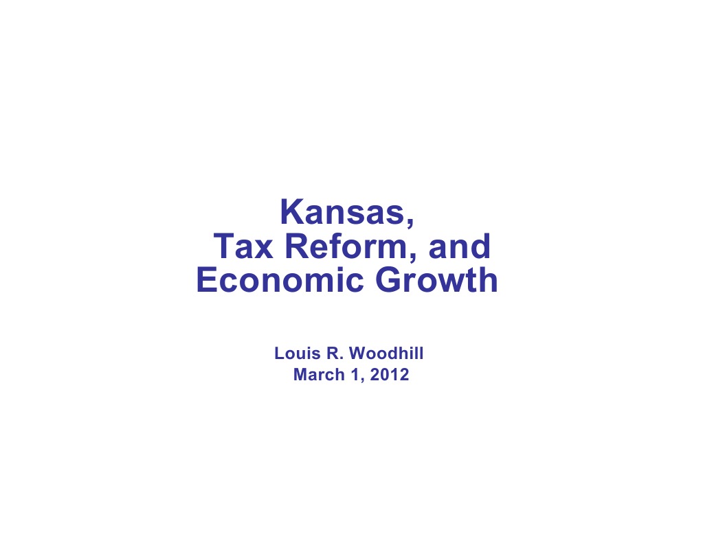 Kansas Tax Reform for Economic Growth | PDF | Social Security (United ...