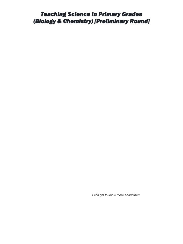 Teaching Science in Primary Grades | PDF | Science | Hypothesis
