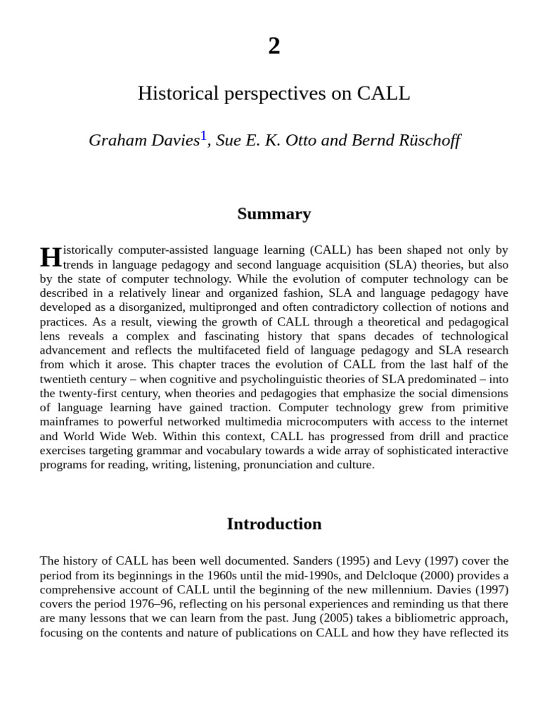 Contemporary Computer-Assisted Language Learning - (PART ONE The CALL ...