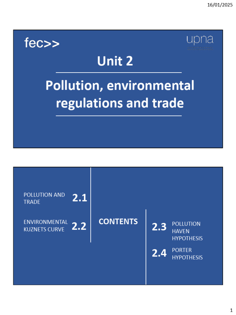 2B - Environmental Regulations and Trade Liberalization - 2024-2025 ...