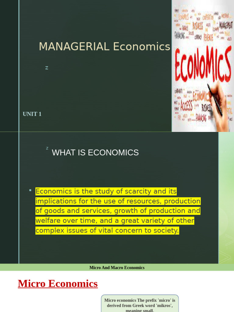 Micro and Macro Economics Overview | PDF | Economics | Macroeconomics