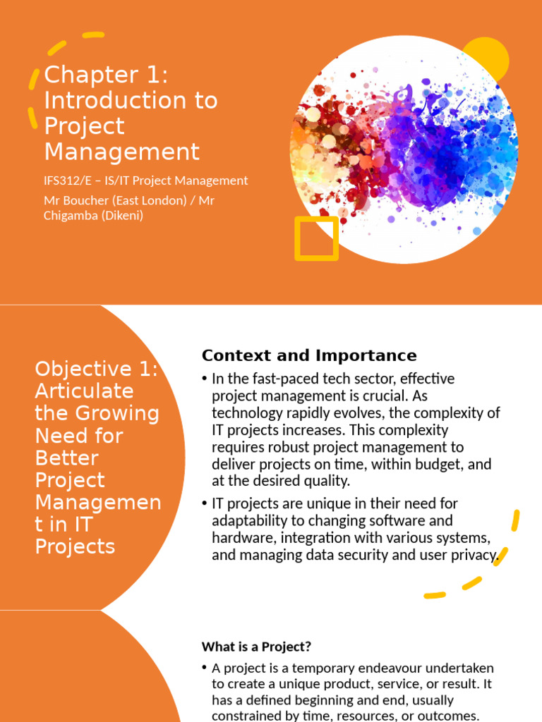 Chapter 1 - Class Slide Deck | PDF | Project Management | Business